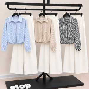 ست وشمیز شلوار استر دار هالتری (3775)