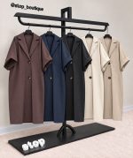 بارونی تک دکمه با کیف (4061)
