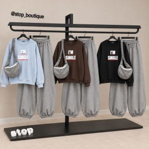 ست دورس و شلوار و کیف سینگل(90138)