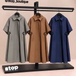 بارونی تک دکمه کلاه دار(90148)