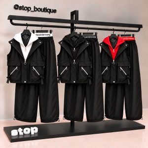ست وست و شلوار ترکیبی دورس و بارونی(90154)