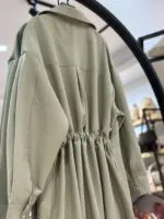مانتو بلند مزونی کجراه پشت کش (34481) - Image 3
