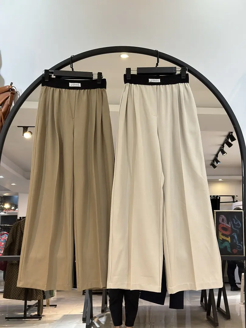 شلوار بگ کرپ ترک کمر کشld (34534) - Image 1