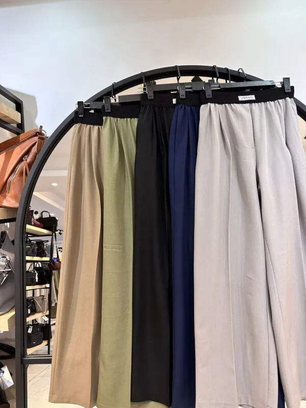 شلوار بگ کرپ ترک کمر کشld (34534) - Image 2