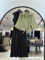 ست شومیز گره ای و سارافون الیزه (34623)