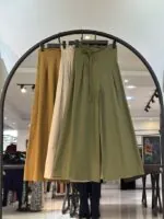 شلوار بگ لینن کمر بندی اسپنیش (35252)