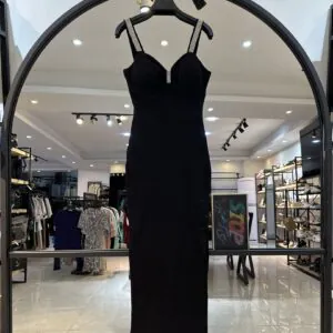 ماکسی پنبه کبریتی کادار بند نگین دار (35236)