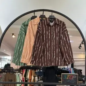 شومیز پری کتان نخی استین بلند(35352)