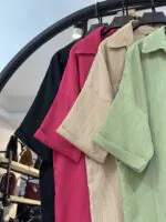 شومیز باکسی پفکی استین سه ربع (35373) - Image 2