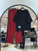 ست تیشرت نخ پنبه و شلوار گلکسی سه خط (35435) - Image 7