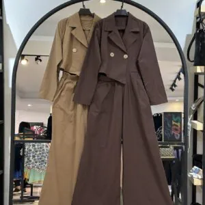 اورال لینن دو دکمه کمر کش یکطرف پهلو باز (35470)