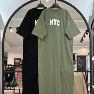 پیراهن تیشرتی سوپر پنبه nyc (35497)