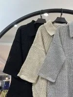 ست شومیز شلوار بافت حصیری زنبوری لمه دار (35703) - Image 2