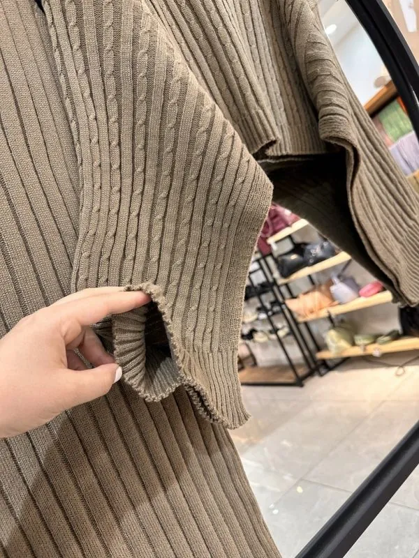 ست پانچو و پیراهن بافت زنجیری (35761) - Image 3