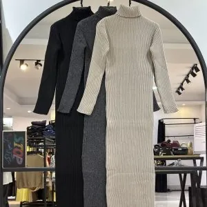 پیراهن بافت بقه اسکی متراکم با کشسانی بالا (35765)