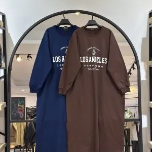 پیراهن دورس سه نخ پاییزه زمستانه ضمانت دار بدون یک درصد پرزدهی (35758)