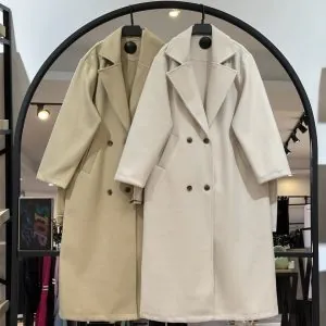 پالتو فوتر بلند چهار دکمه کمر بند دار لیبرا (35998)