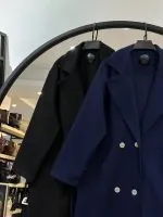 پالتو فوتر بلند چهار دکمه کمر بند دار لیبرا (35998) - Image 2