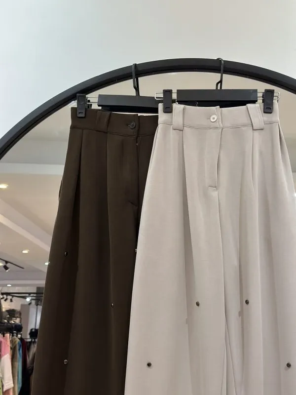 شلوار بگ ریزش دار اویشو پانچ شده پیرسینگی (35926) - Image 3