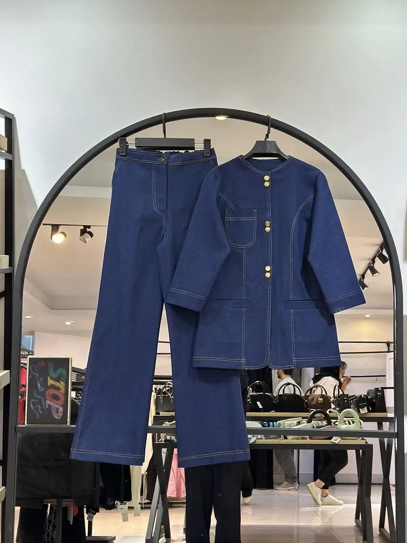 ست کت و شلوار جین مزونی لیزا (36013) - Image 1