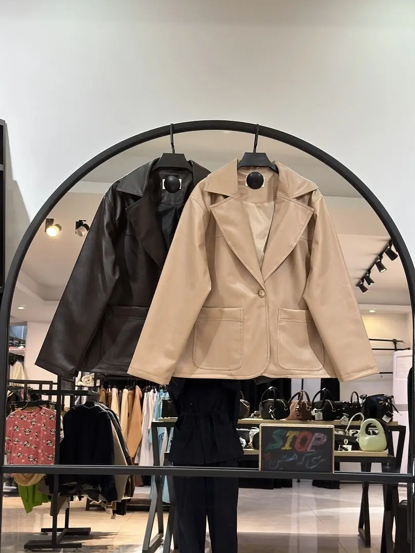 کت چرم لواشکی درجه یک استر دار (36062) - Image 1