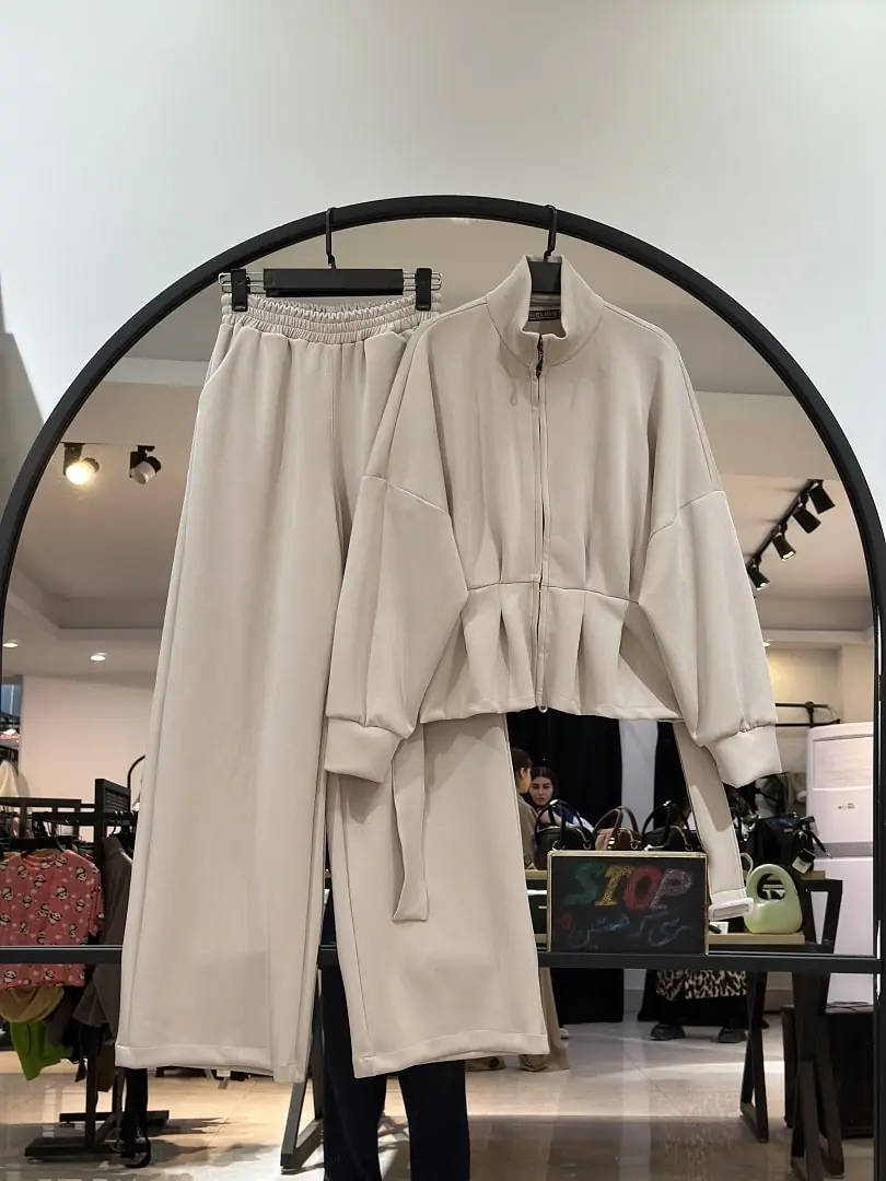 ست کت شلوار اویشو چین دار خانومی (36064) - Image 1