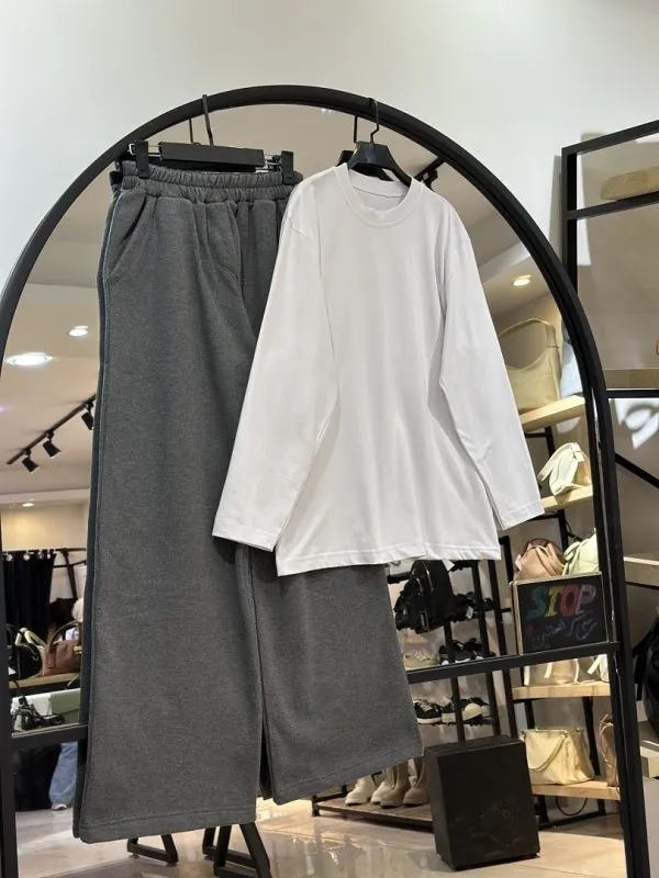 ست سه تیکه ترکیبی دورس تو کرکی و تیشرت شومیزی نخ پنبه (36101) - Image 3